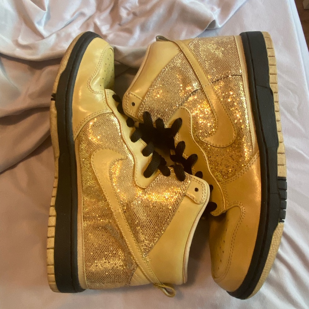 Gold Nike High Tops